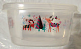 GLAD 2 Pack 42 oz Limited Edition Christmas Holiday Plastic Storage Container