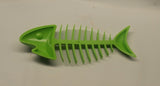 Lime Green 7 in long Fishbones Bar Soap Dish for a Flat Sloped Sink Edge