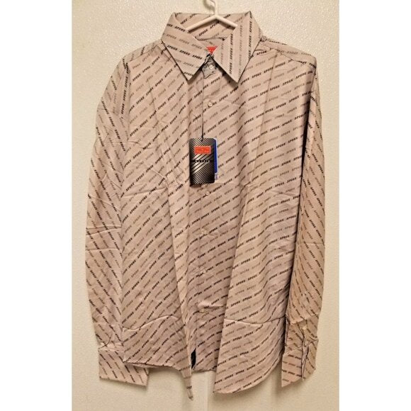 NBA San Antonio Spurs Lite Gray Button Up Dress Shirt XL Long Sleeve Headmaster