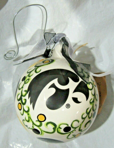 NCAA Iowa Hawkeyes Ceramic Ornament Glory Haus 3.5" Diameter by Glory Haus