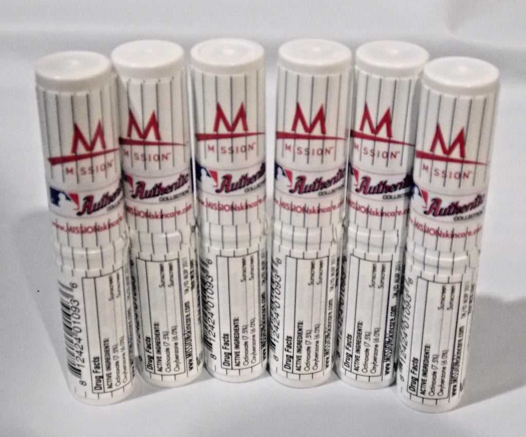 Set of 12 Sealed MLB Chicago Cubs SPF 15 Lip Balm Mission Skincare