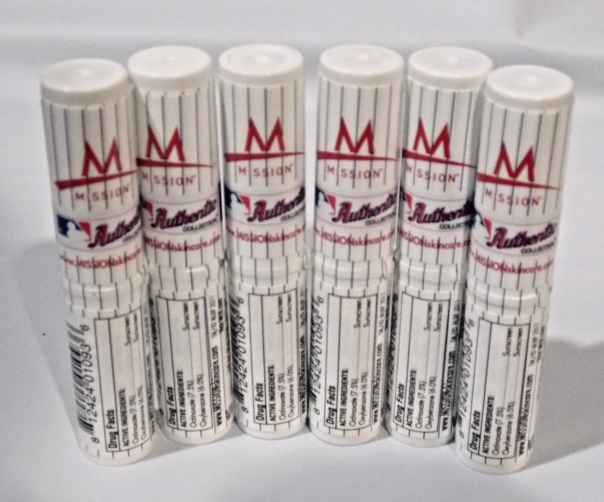Set of 12 Sealed MLB Chicago Cubs SPF 15 Lip Balm Mission Skincare