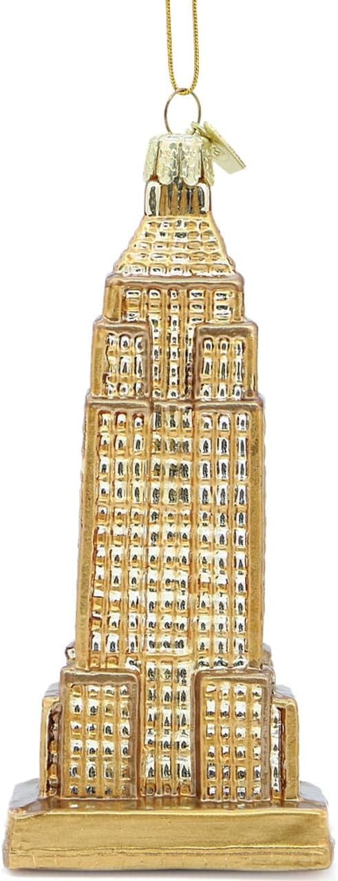 Blown Glass Empire State Building Ornament 5" tall by Kurt S. Adler