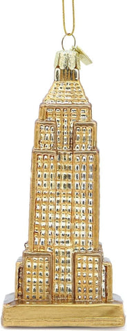 Blown Glass Empire State Building Ornament 5" tall by Kurt S. Adler