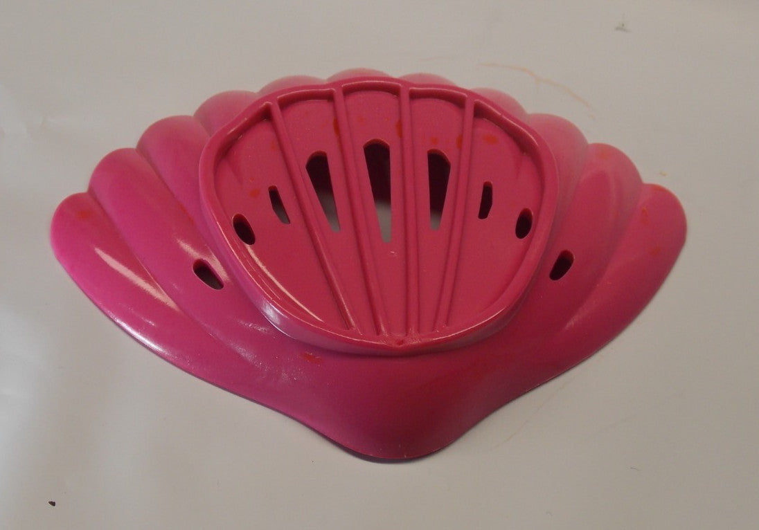 Purple 4.25"x 4" Shell Bar Soap Dish Flexible Plastic