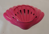 Purple 4.25"x 4" Shell Bar Soap Dish Flexible Plastic