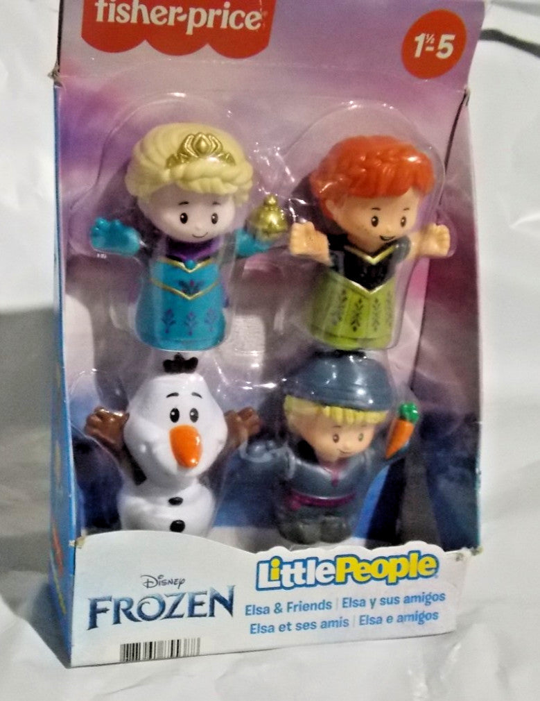 Fisher Price Little People Frozen Set of 4 Figures Anna Olaf Elsa Kristoff