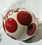 NCAA Nebraska Cornhusker Ceramic Ornament 3.5" Diameter Red Dots by Glory Haus