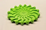 Lime Green 3 1/2"x 5" Oval with Bubbles Bar Soap Dish Flexible Plastic