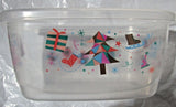 GLAD 2 Pack 64 oz. Limited Edition Christmas Holiday Plastic Storage Container