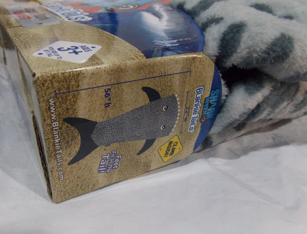 Shark Week Leopard Shark Blanket 56" H by 22" W Glow Dark Eyes by Blankie Tails