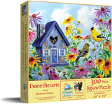 Tweethearts by Artist Abraham Hunter 300 pc Jigsaw Puzzle Size 20" x 27"