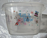 GLAD 2 Pack 64 oz. Limited Edition Christmas Holiday Plastic Storage Container