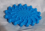 Blue 3 1/2"x 5" Oval with Bubbles Bar Soap Dish Flexible Plastic