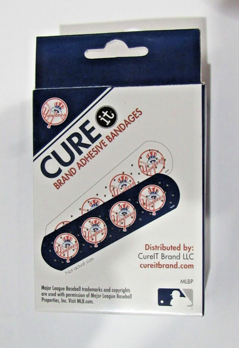 MLB New York Yankees Cure  it Bandages 50 Count 1"x3" in Box Officially Licensed