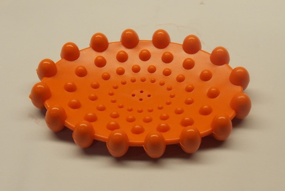 Orange 3 1/2"x 5" Oval with Bubbles Bar Soap Dish Flexible Plastic
