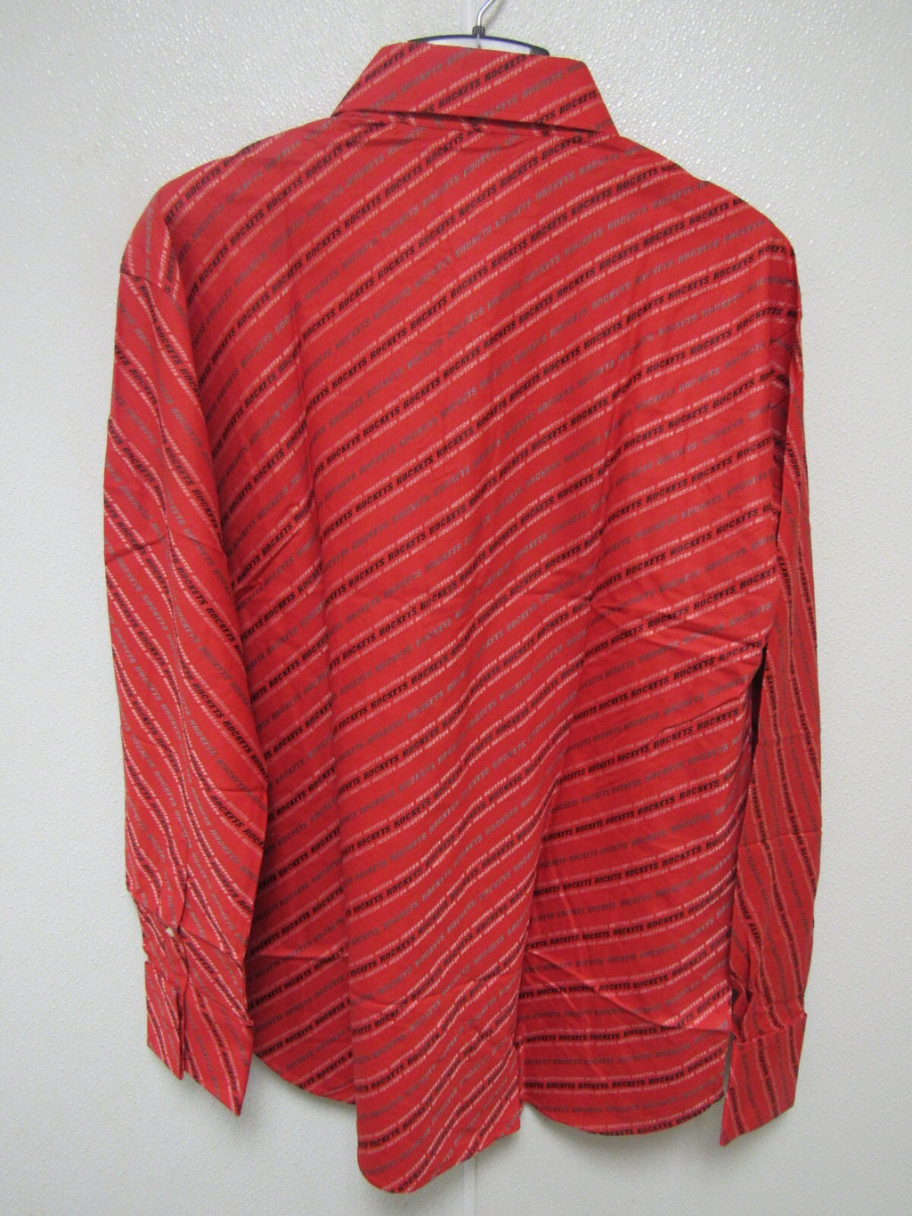 NBA Houston Rockets Red Button Up Dress Shirt Long Sleeve by Headmaster size L