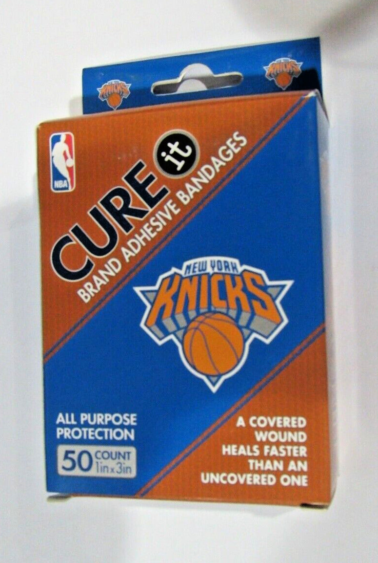 NBA New York Knicks Cure it Bandages 50 Count 1"x3" in Box Officially Licensed