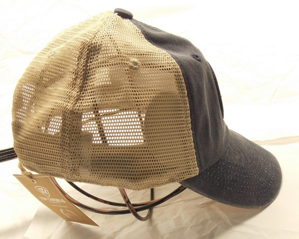 Michigan Wolverines Round Logo on Mesh Trucker Hat Snap Back Collegiate Headwear
