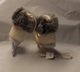 Macy's Holiday Lane Cozy Christmas White and Gray Ice Skates Ornament