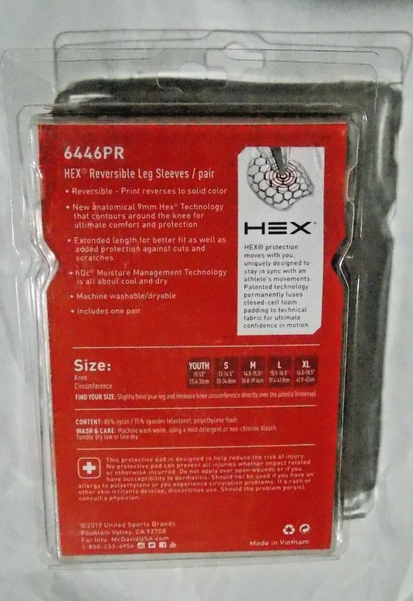 Reversible HEX Leg Sleeve/Single Design Camo/White Size Small by McDavid
