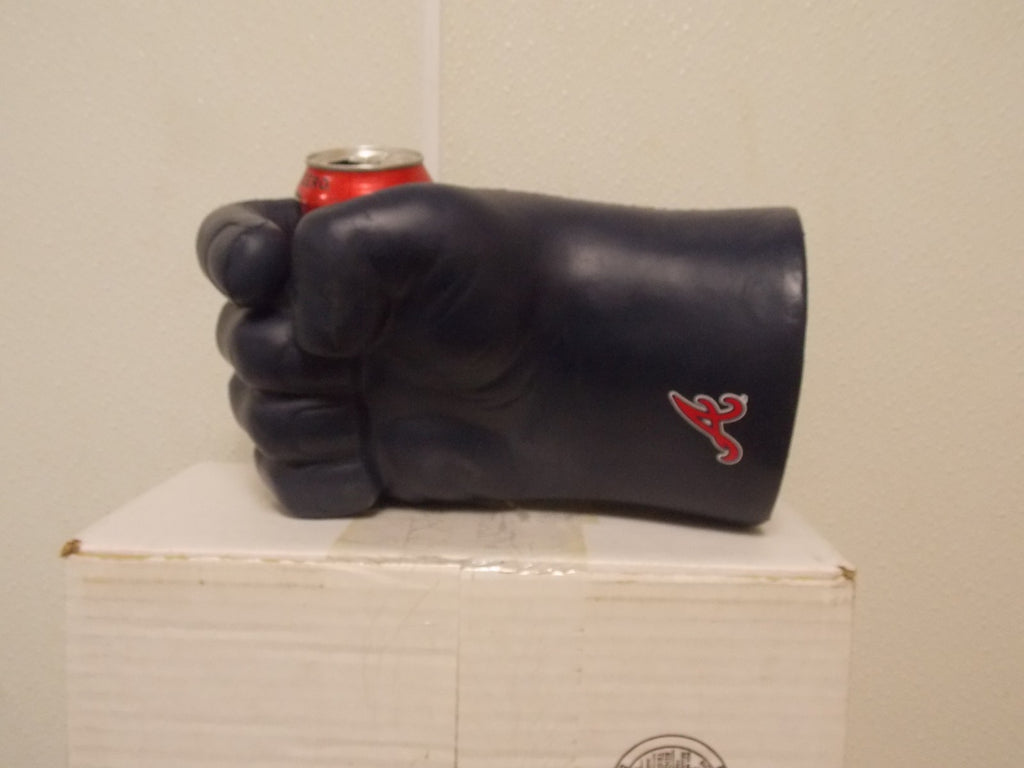 MLB Atlanta Braves Blue FAN FIST Beverage Holder Can Beer Bottle Drink Glass