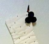 Black Stars Christmas Stocking Collection 20" Cream Green Hearth & Hand Magolia