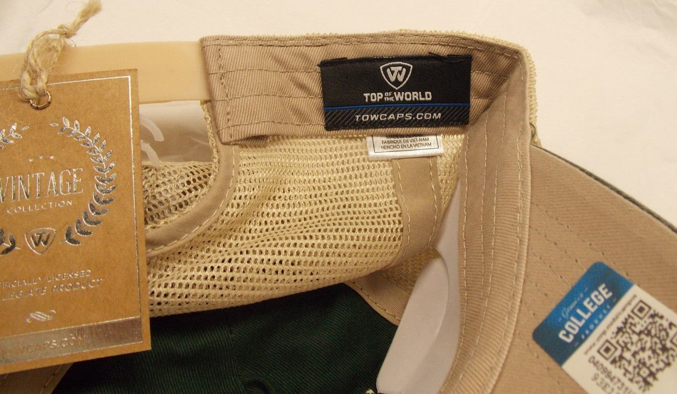 Miami Hurricanes Round Logo on Mesh Trucker Hat Snap Back Collegiate Headwear