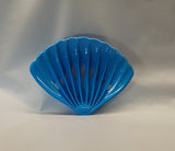Blue 4.25"x 4" Shell Bar Soap Dish Flexible Plastic