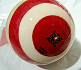 NCAA Nebraska Cornhusker Ceramic Ornament 3.5" Diameter Red Strips by Glory Haus