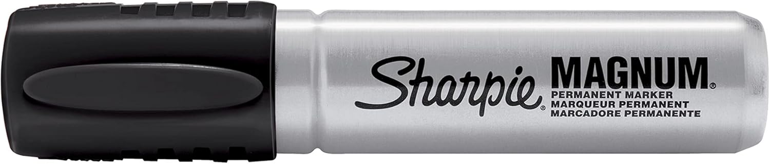 Single Pack of a Black Sharpie Permanent Markers w/ Oversized 1/2" Chisel Tip