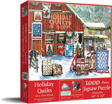 Holiday Quilts by Artist Tom Wood 1000 pc Jigsaw Puzzle Size 20" x 27"