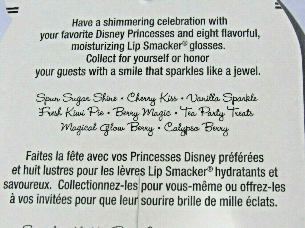Disney Princess Lip Smacker Lip Balm Party Pack Variety 8 Pack Metallic Label
