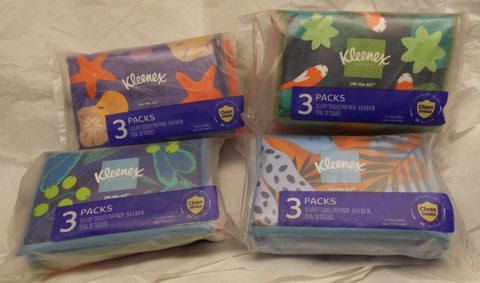 12 Kleenex On-The-Go Slim Wallet Facial Tissues 10 pack  3-Ply 120 Tissues Total