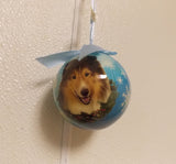 Sheltie Christmas Ornament Shatter Proof Ball 2.75" Diameter