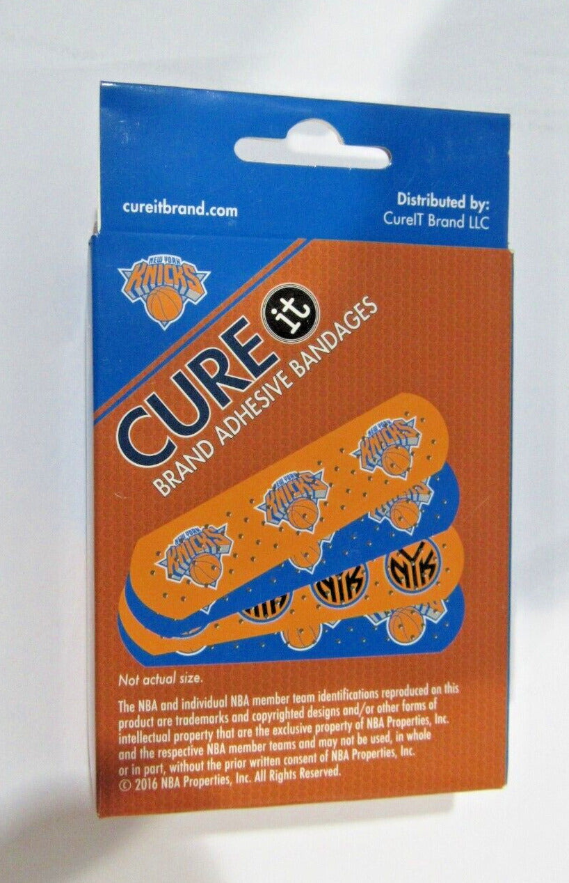NBA New York Knicks Cure it Bandages 50 Count 1"x3" in Box Officially Licensed