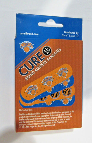 NBA New York Knicks Cure it Bandages 50 Count 1"x3" in Box Officially Licensed