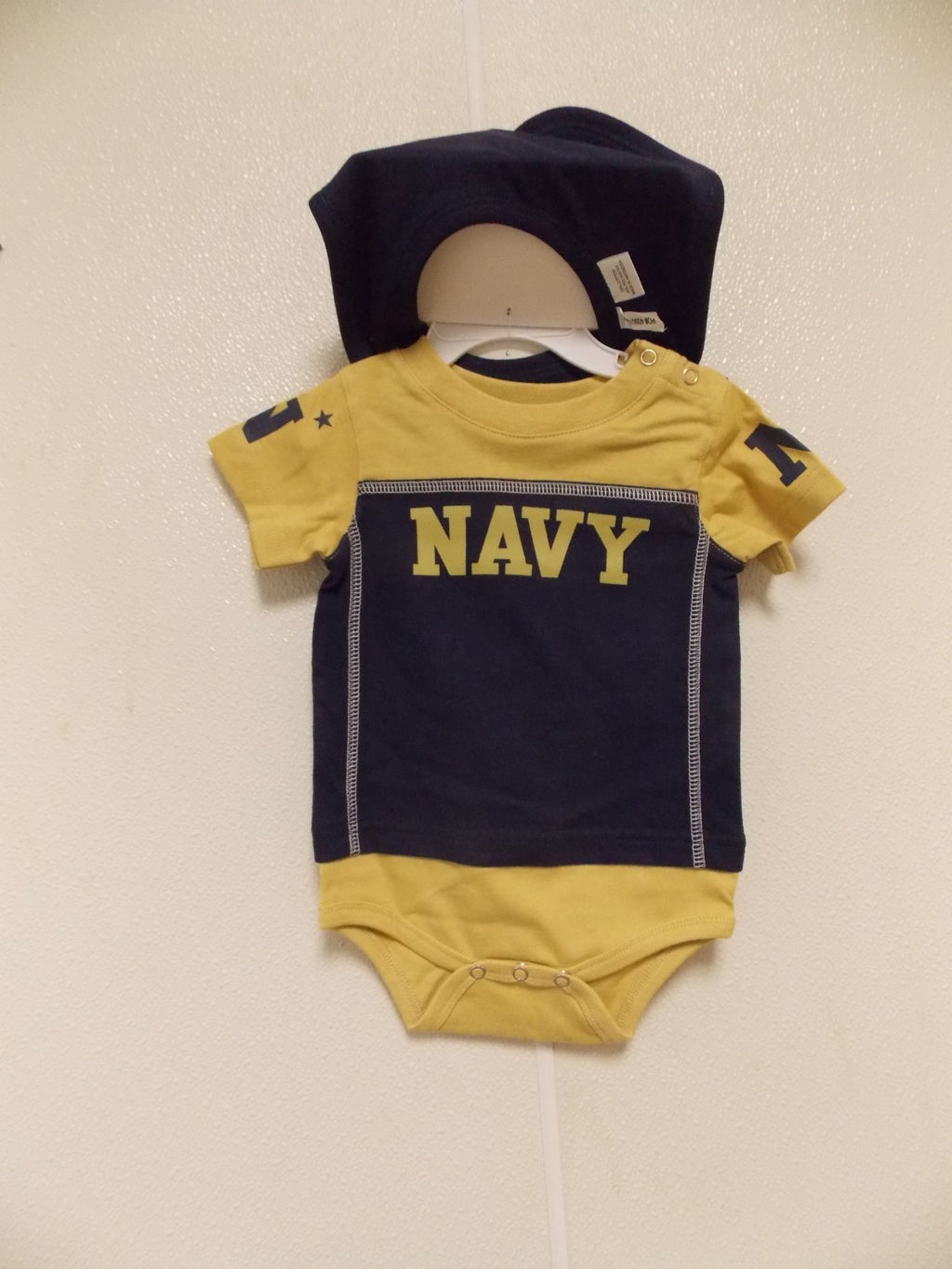 NCAA Navy Midshipmen Bodysuit Bib Bootie Set Size 6/9 M by OUTERStuff