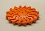 Orange 3 1/2"x 5" Oval with Bubbles Bar Soap Dish Flexible Plastic
