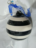 NCAA Penn State Ceramic Ornament 3.5" Diameter Blue Strips by Glory Haus