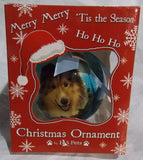 Sheltie Christmas Ornament Shatter Proof Ball 2.75" Diameter