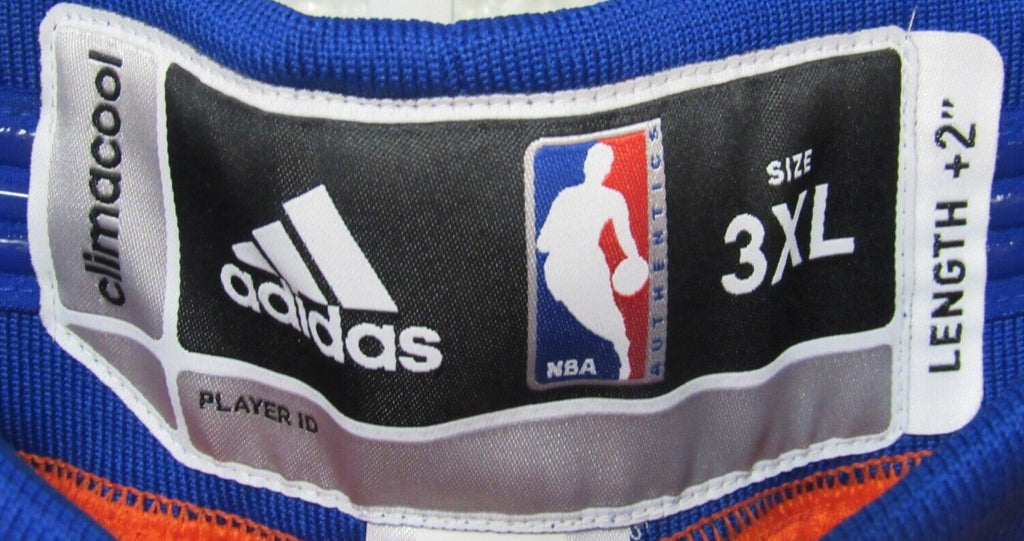 NWT NBA Adidas New York Knicks Game Issued Authentic Shorts Orange Size 2XL +2