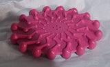 Purple 3 1/2"x 5" Oval with Bubbles Bar Soap Dish Flexible Plastic