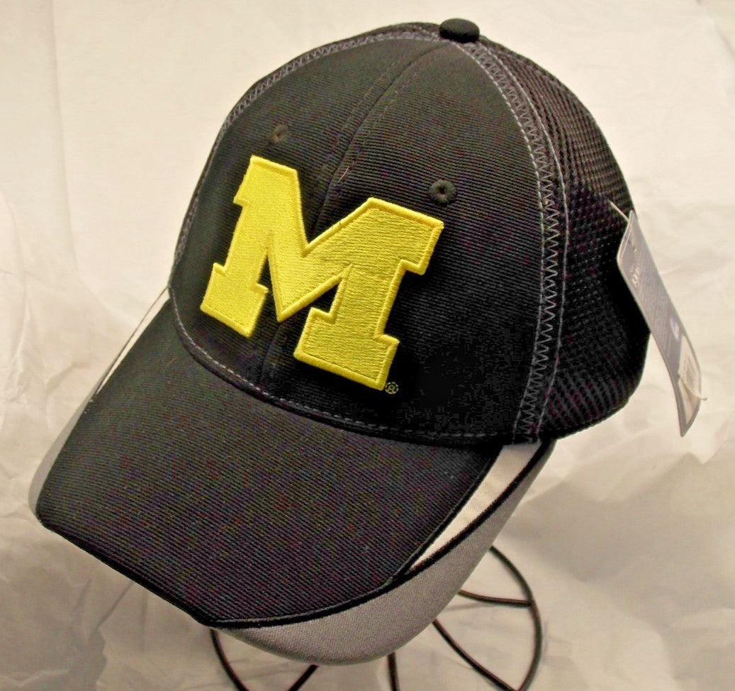 NCAA Michigan Wolverines Mesh Hat Hook and Loop Closure Collegiate Headwear