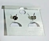 Paua Shell Iridescent Blue Silver Tone Dangle Hearts Post Earrings New NOC