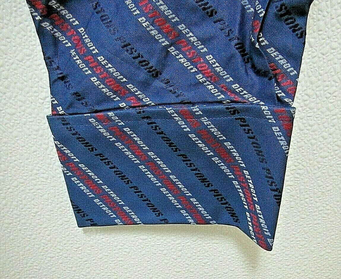 NBA Detroit Pistons Button Up Dress Shirt Long Sleeve by Headmaster size 2XL