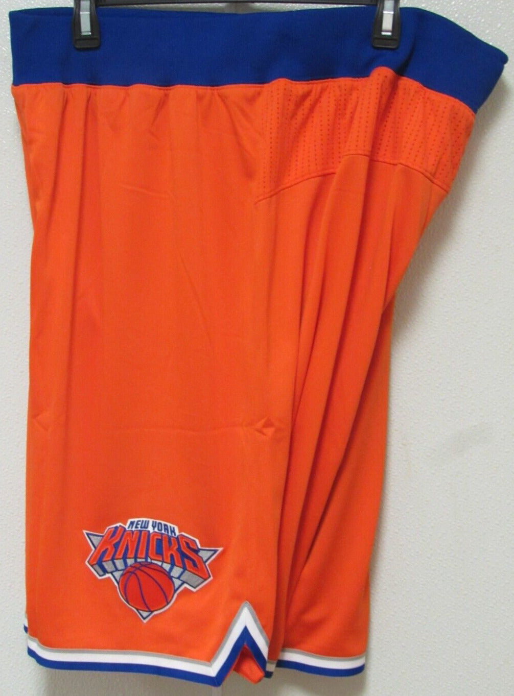 NWT NBA Adidas New York Knicks Game Issued Authentic Shorts Orange Size 3XL +2