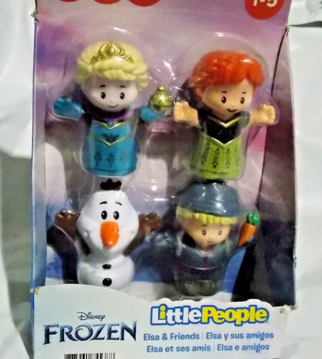 Fisher Price Little People Frozen Set of 4 Figures Anna Olaf Elsa Kristoff