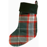 Christmas Stocking Plaid Knit Green Red Cream Hearth & Hand with Magnolia