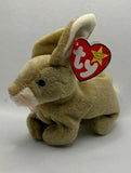 Ty Beanie Baby Nibbly the Bunny Rabbit Tan DOB May 7, 1998